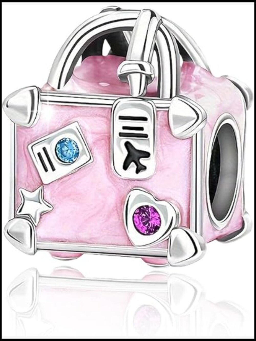 Sterling Silver Heart Charm for Pandora Bracelets Charm Bead Women Anniversary